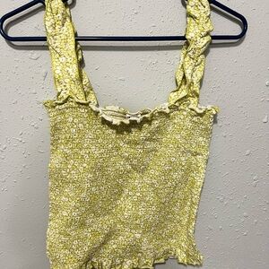 Billabong 🍋‍🟩 Green  Smocked Women's Top